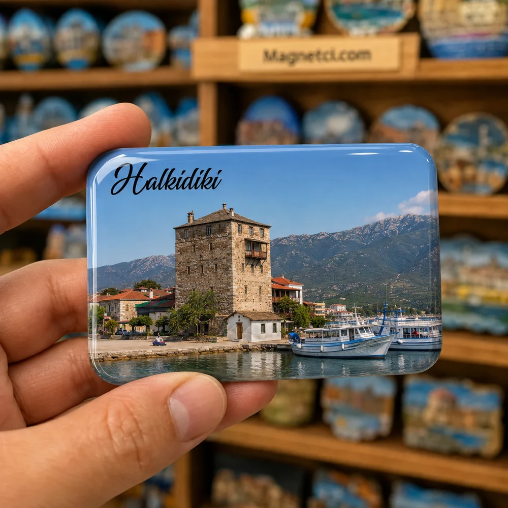 Kassandra Peninsula Bölgesel Mimari Detayları epoksi magnet HKP-03