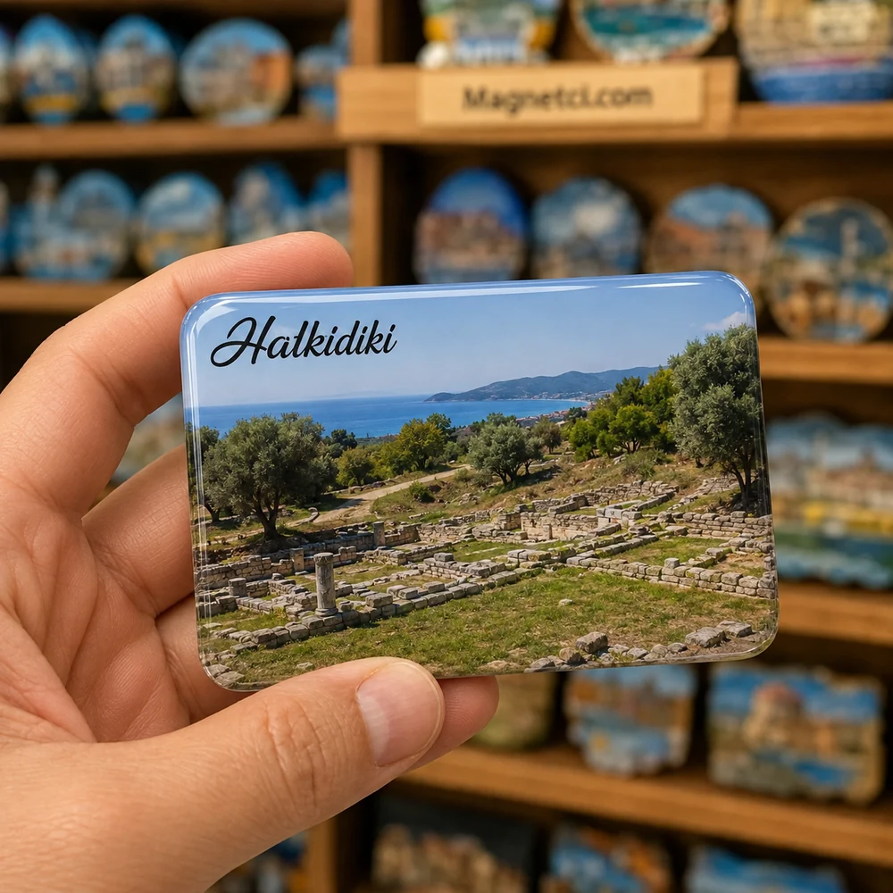 Kassandra Peninsula Cadde ve Sokak Görünümü epoksi magnet HKP-05