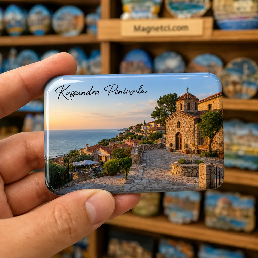 Kassandra Peninsula Tarihi Yapılar Seçkisi epoksi magnet HKP-09