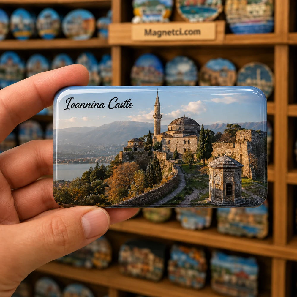 Ioannina Castle Tarihi Merkez Panoraması epoksi magnet IOC-01