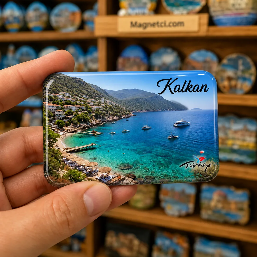 Kalkan Turkuaz Kıyı Koyu Epoksi Magnet KLK-02