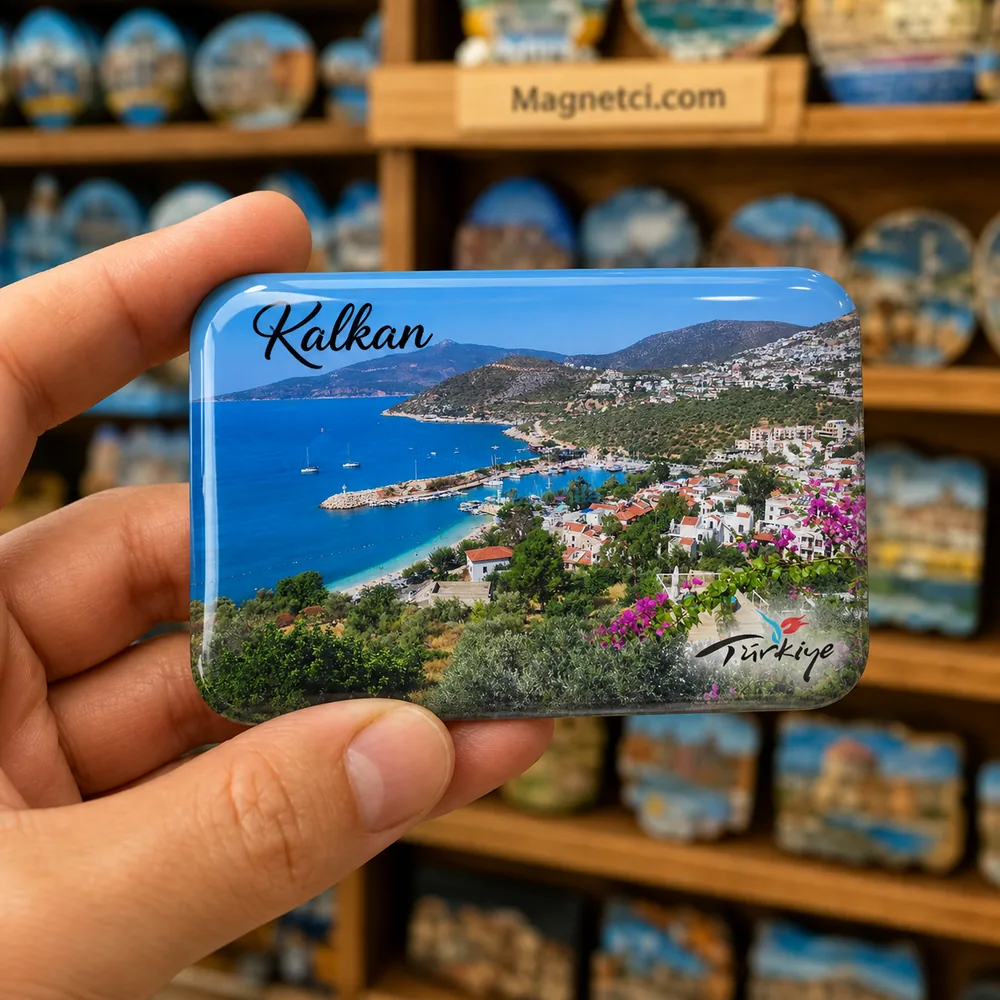Kalkan Limanı ve Halk Plajı Epoksi Magnet KLK-03