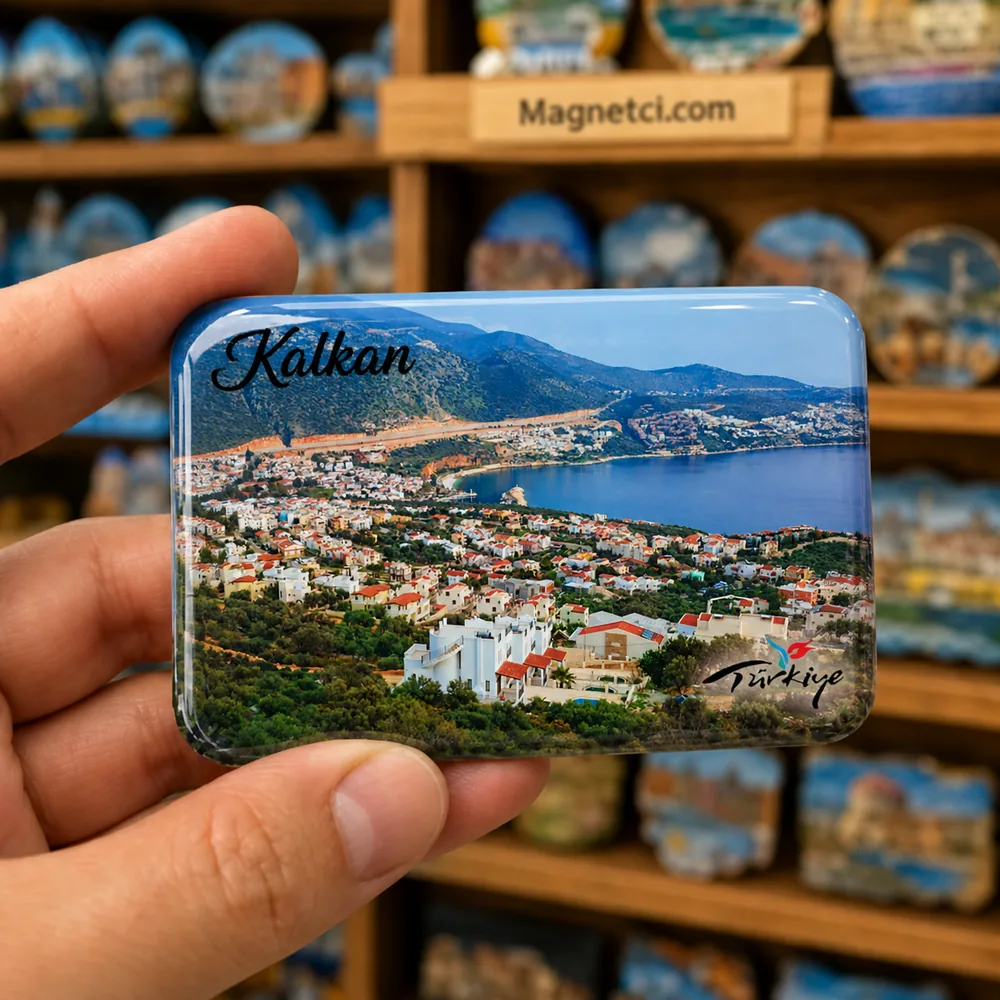 Kalkan Körfez Panoraması Epoksi Magnet KLK-04
