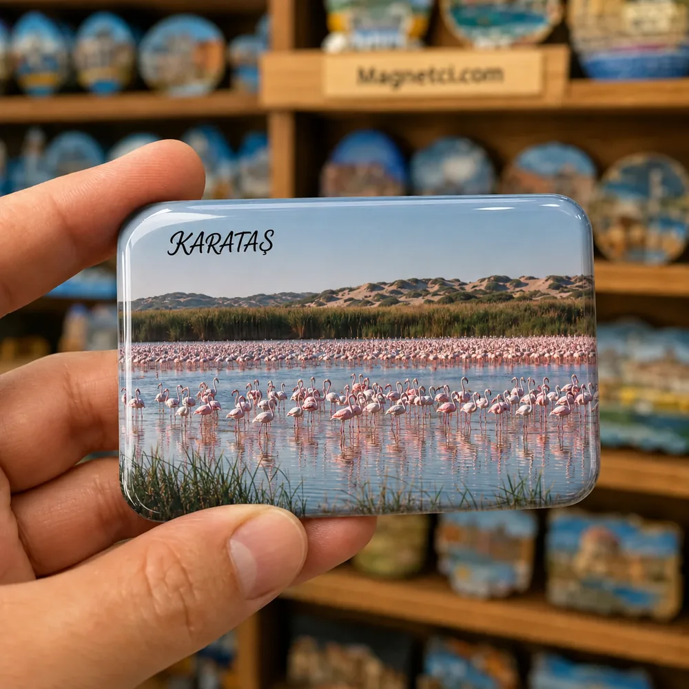 Karataş Akyatan ve Ağyatan Lagünleri (Flamingolar) Epoksi Magnet KRT-04