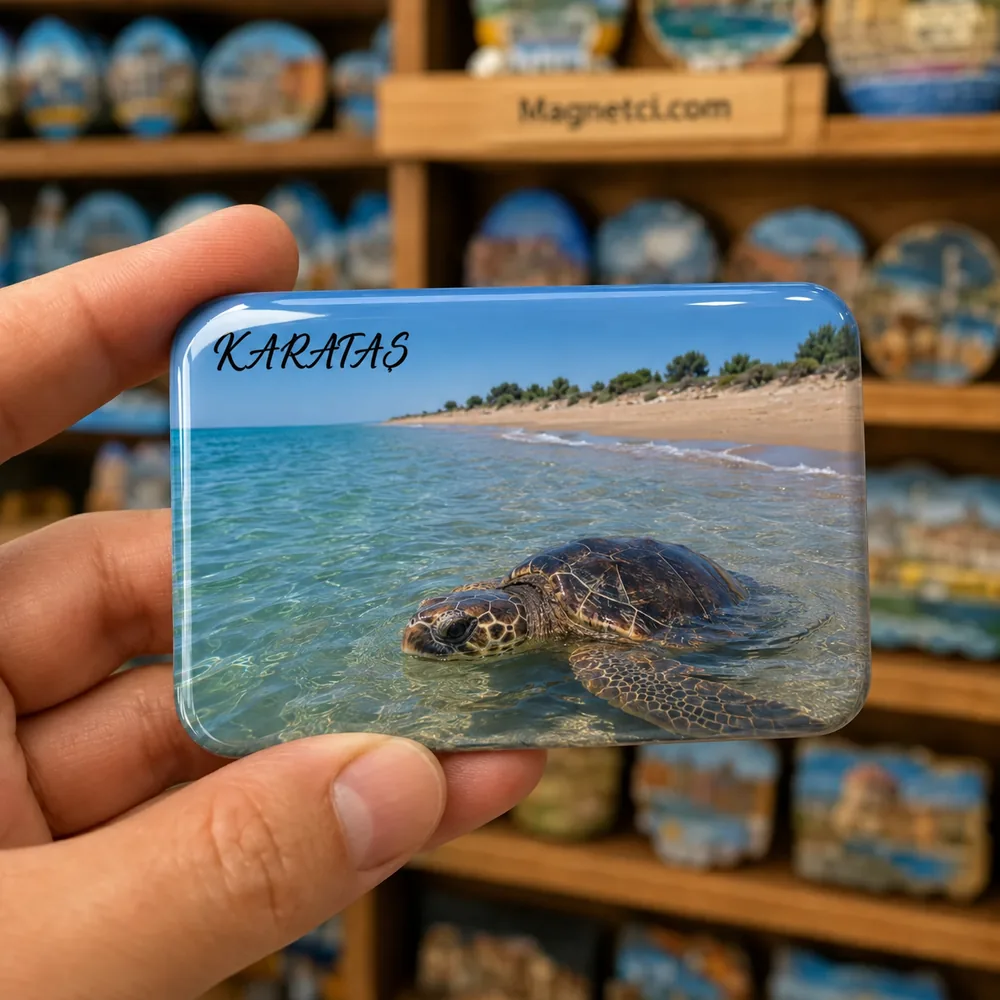 Karataş Sahili ve Caretta Caretta Epoksi Magnet KRT-06
