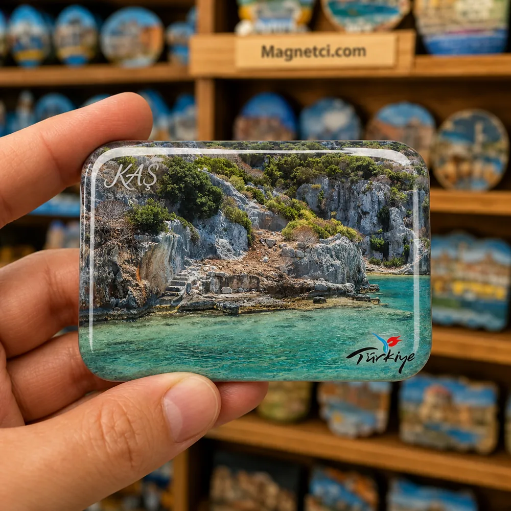 Kekova Batık Kent Kıyısı Epoksi Magnet KAS-08