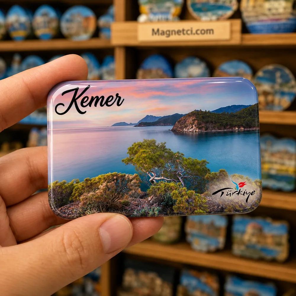 Tekirova Koyu Gün Batımı Epoksi Magnet KMR-09