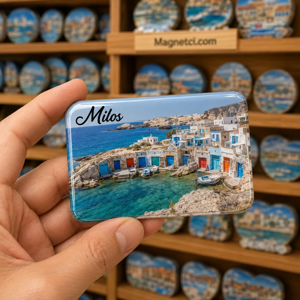 Adamas Port Gün Batımı Panoraması epoksi magnet MIL-07