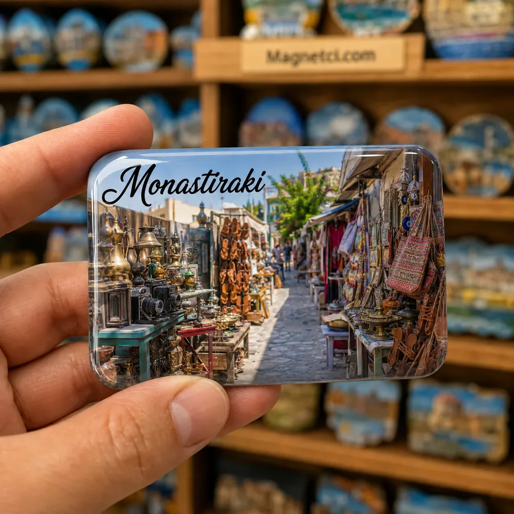 Monastiraki Ifestou Sokağı Bit Pazarı Epoksi Magnet MON-05