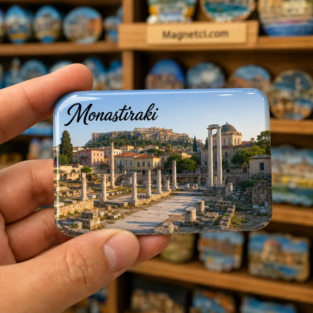 Monastiraki Atina Roma Agorası Epoksi Magnet MON-09