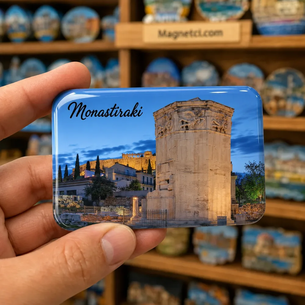 Monastiraki Rüzgârlar Kulesi Epoksi Magnet MON-10