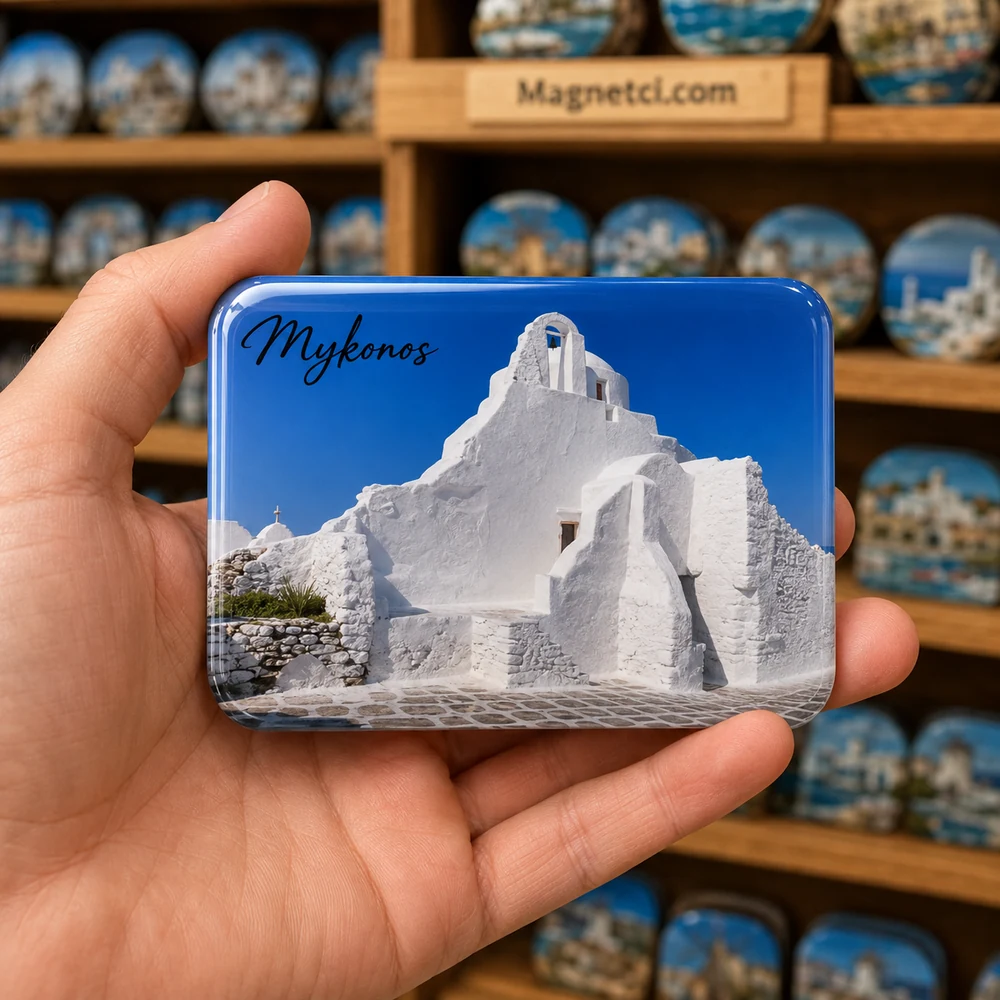 Chora Mykonos Bölgesel Mimari Detayları epoksi magnet MYK-03