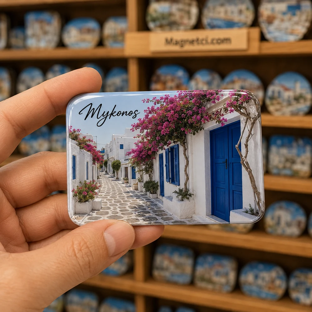 Chora Mykonos Kültür ve Müze Rotası epoksi magnet MYK-04