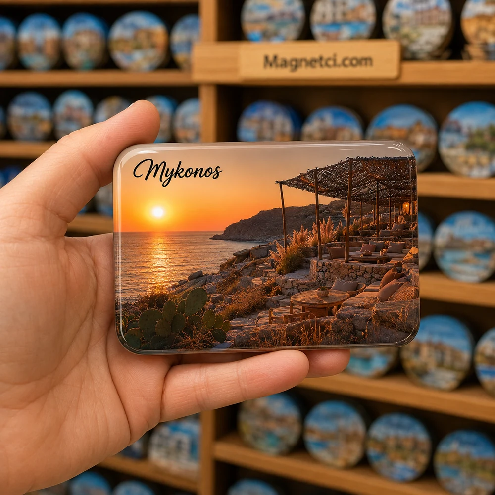 Chora Mykonos Tarihi Yapılar Seçkisi epoksi magnet MYK-09