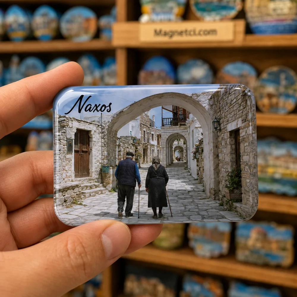 Portara Naxos Cadde ve Sokak Görünümü epoksi magnet NAX-05