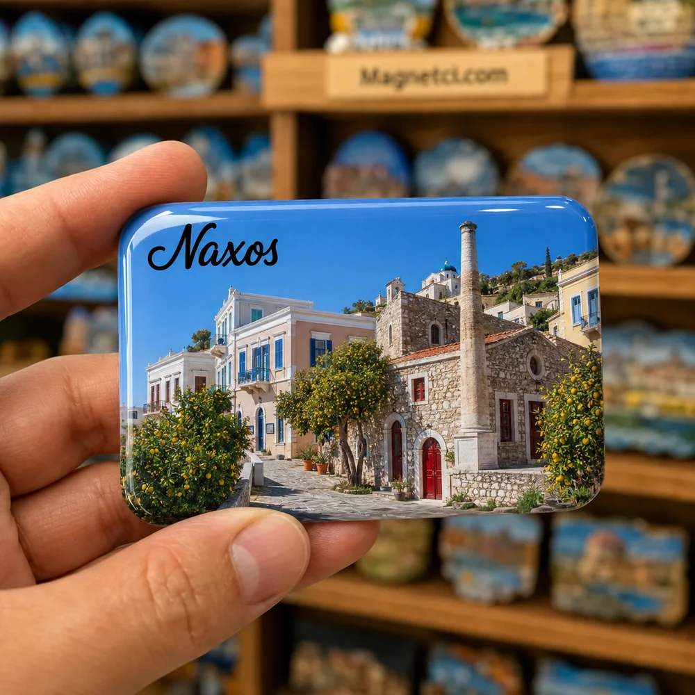 Portara Naxos Yerel Simgeler Koleksiyonu epoksi magnet NAX-06
