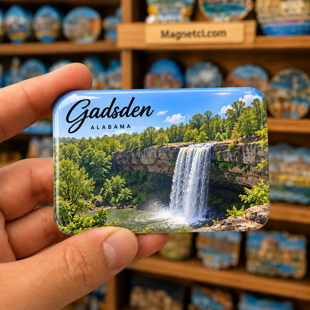 Noccalula Falls epoksi souvenir magnet USA-ALB-NOC-01