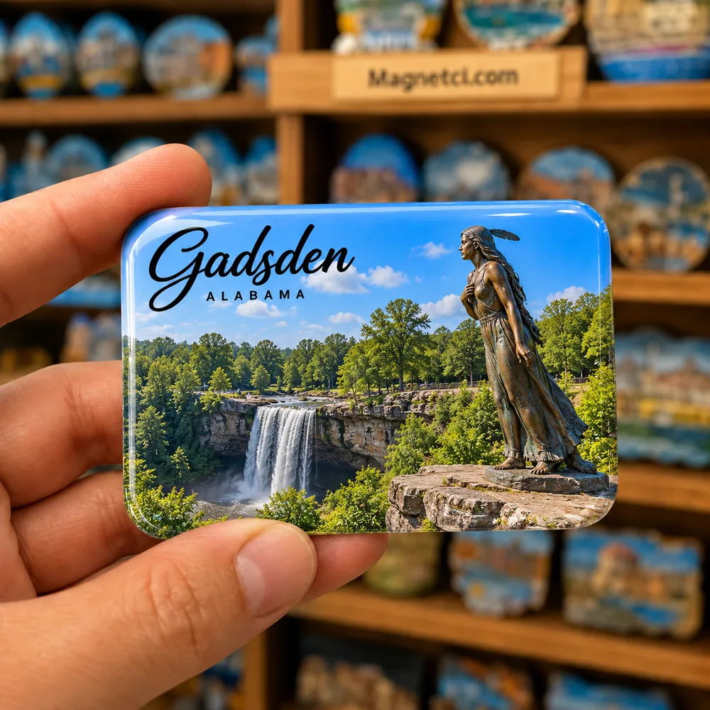 Noccalula Heykeli epoksi souvenir magnet USA-ALB-NOC-02