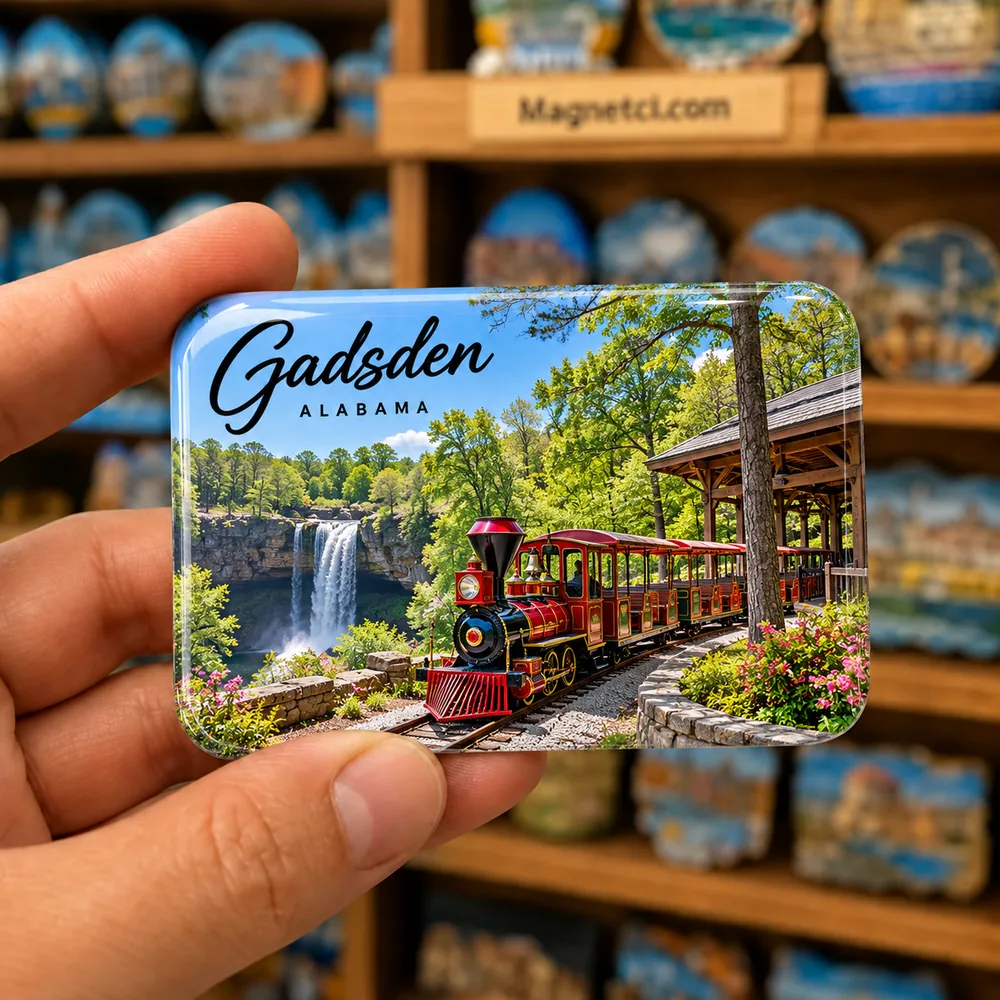 C.P. Huntington Treni epoksi souvenir magnet USA-ALB-NOC-05