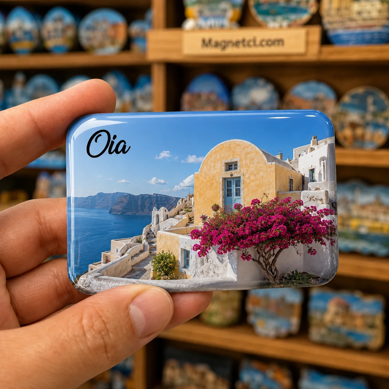 Oia Kültür ve Müze Rotası epoksi magnet
