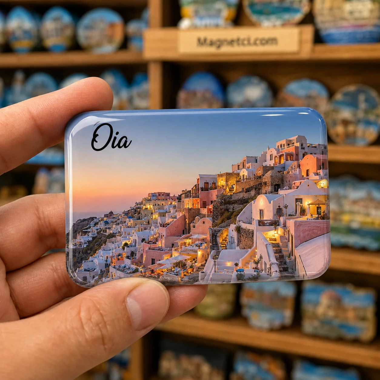 Oia Yerel Simgeler Koleksiyonu epoksi magnet