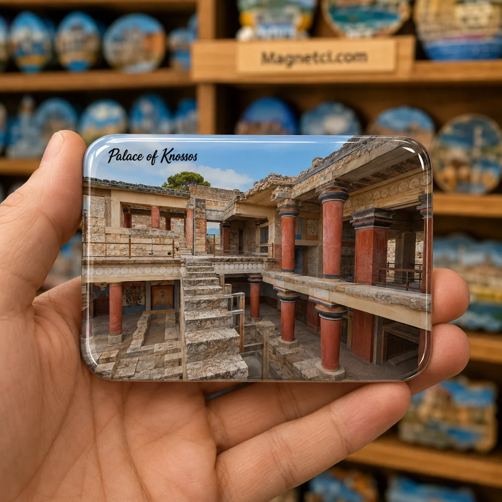 Palace of Knossos Bölgesel Mimari Detayları epoksi magnet PKH-03