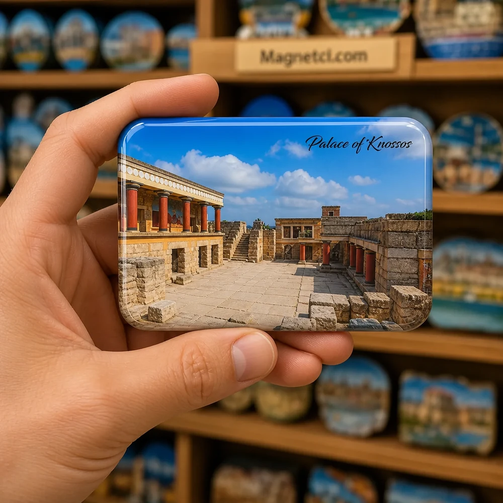 Palace of Knossos Cadde ve Sokak Görünümü epoksi magnet PKH-05