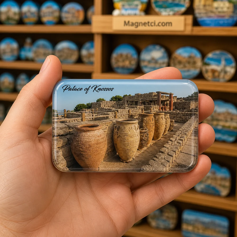Palace of Knossos Yerel Simgeler Koleksiyonu epoksi magnet PKH-06