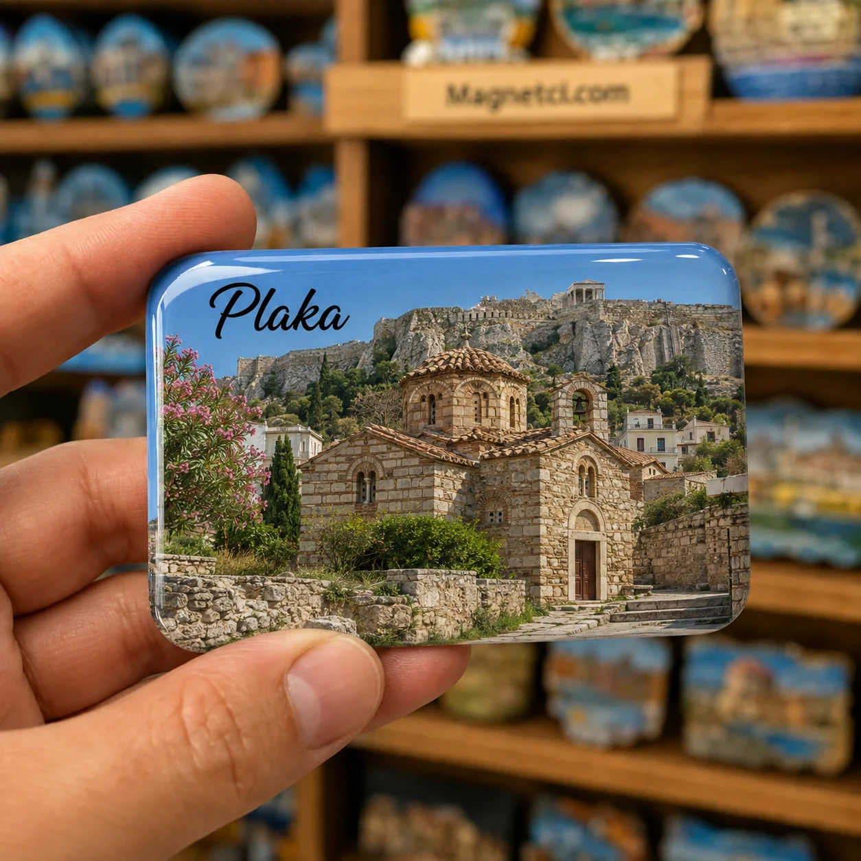 Plaka Agios Nikolaos Rangavas Kilisesi Epoksi Magnet PLK-04