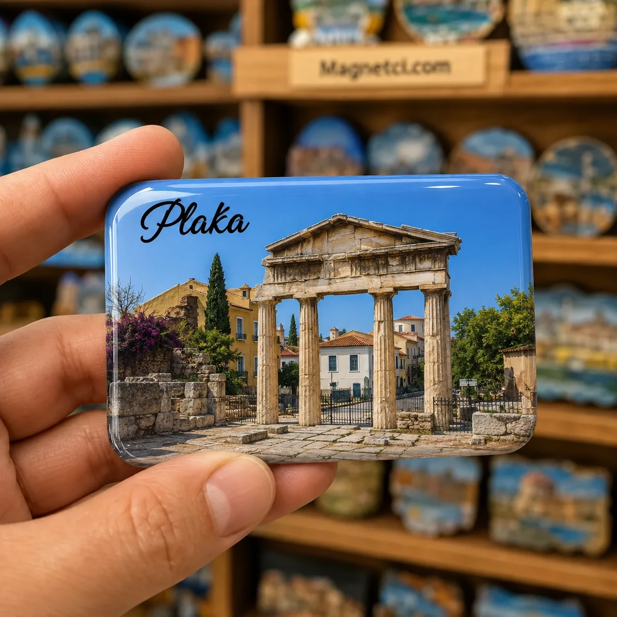 Plaka Athena Archegetis Kapısı Epoksi Magnet PLK-09