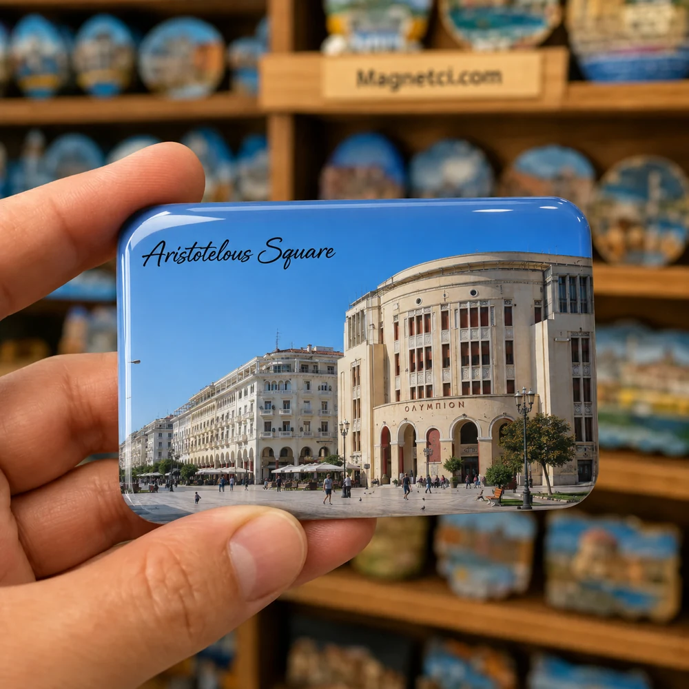 Aristotelous Square Bölgesel Mimari Detayları epoksi magnet TAS-03