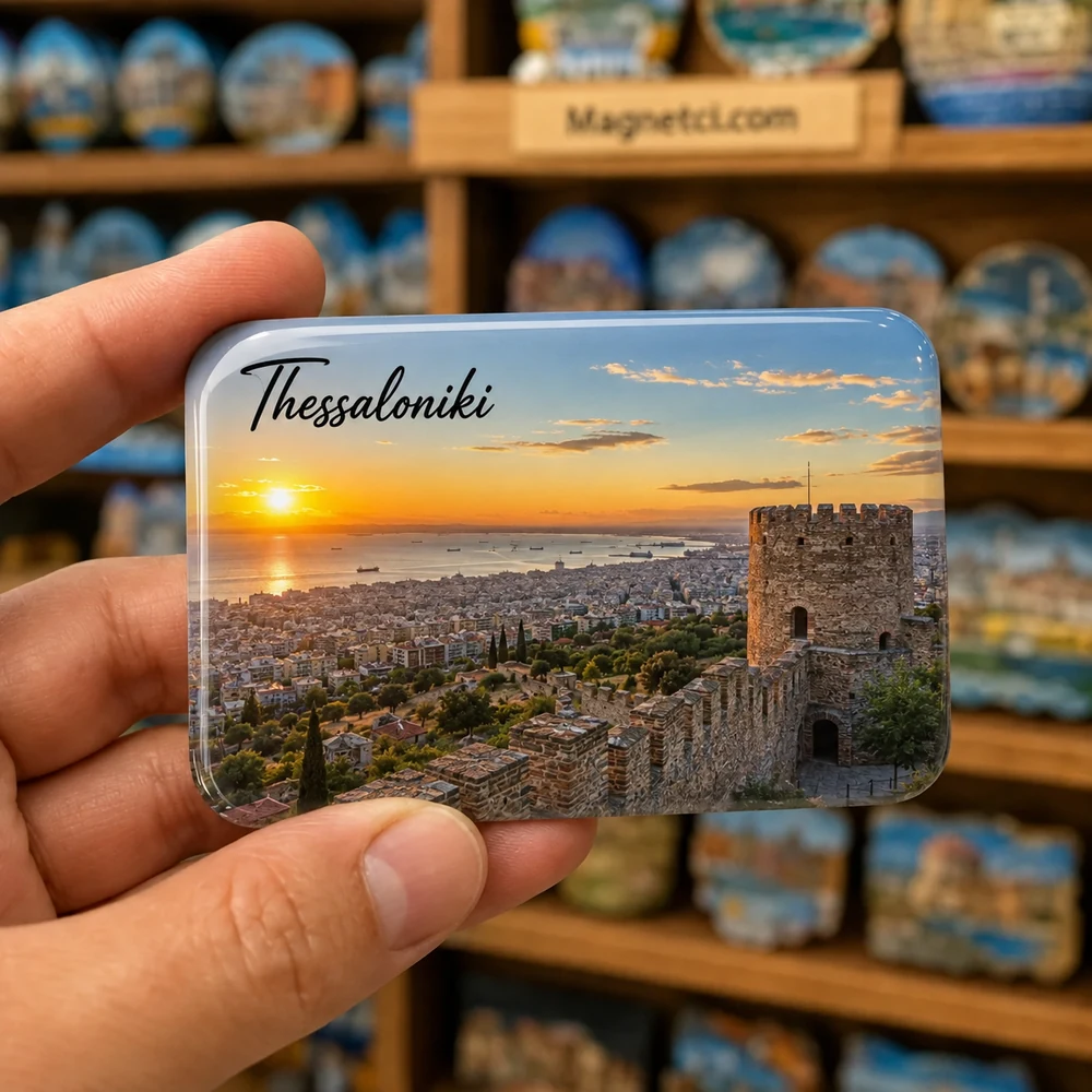 Aristotelous Square Turistik Merkez Görünümü epoksi magnet TAS-10