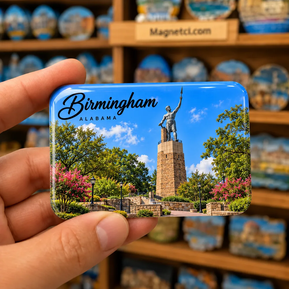 Birmingham Vulcan Park Vulcan Heykeli epoksi souvenir magnet USA-ALB-VUL-01