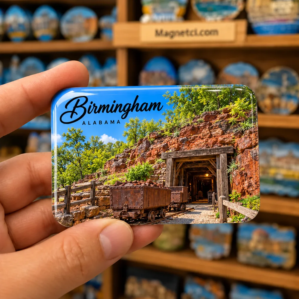 Birmingham Vulcan Park Lone Pine Mine epoksi souvenir magnet USA-ALB-VUL-04