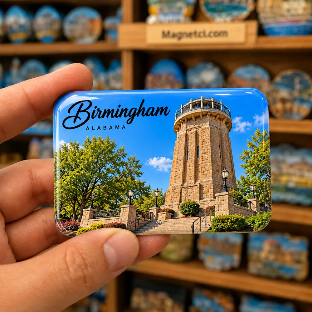Birmingham Vulcan gözlem kulesi epoksi souvenir magnet USA-ALB-VUL-07