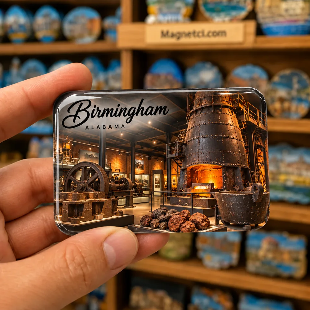 Birmingham endüstri tarihi sergisi epoksi souvenir magnet USA-ALB-VUL-09